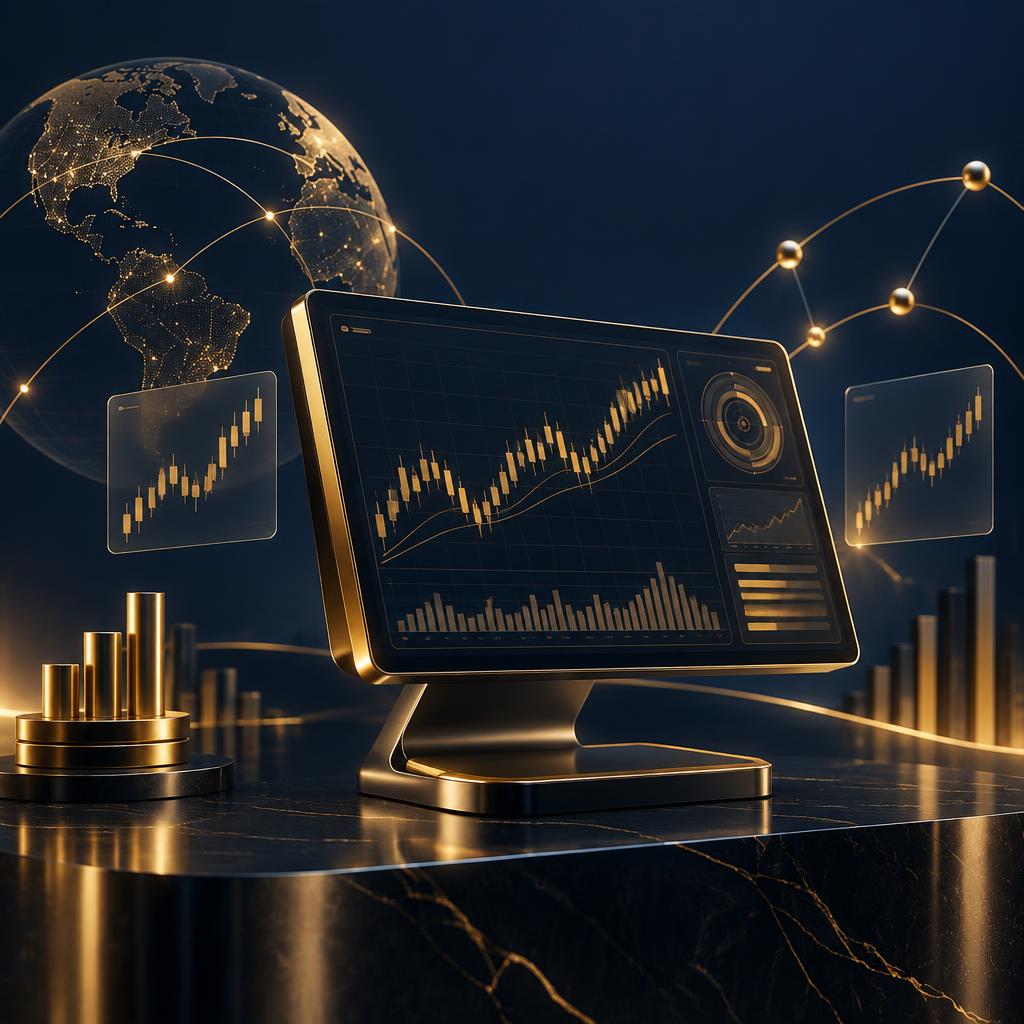 Automatisiertes Trading-Terminal in Gold und Navy